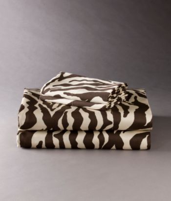 KN Karen Neuburger® Zebra-Print Sheet Set - Chocolate