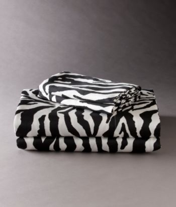 KN Karen Neuburger® Zebra-Print Sheet Set - Black