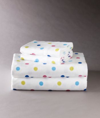 Polka Dot Flannel Sheet Set by LivingQuarters