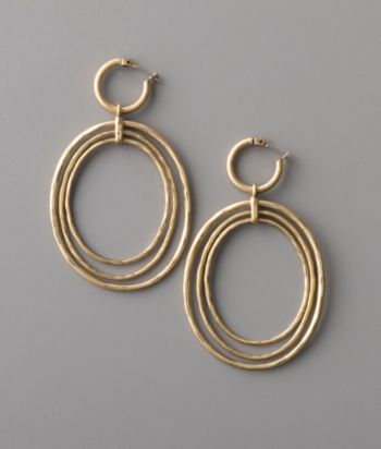 Lucky Brand® Orbital Hoop Earrings - Vintage Goldtone