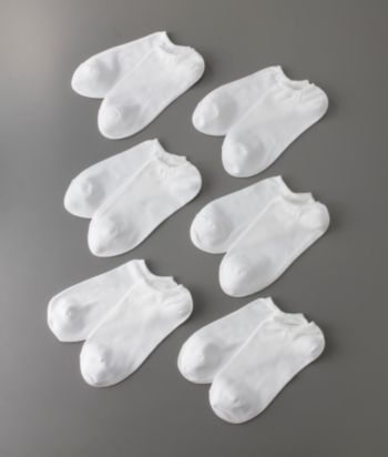 HUE® 6-pk. Cotton Liner Socks - White