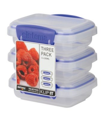 Klip It 3-Pack of 200ml Storage Containers
