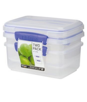 Klip It 2-Pack of 1-Liter Storage Containers