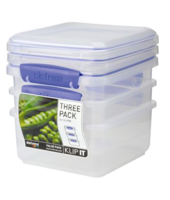 Klip It 3-Pack of 1.2-Liter Storage Containers