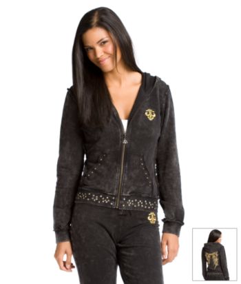 Dereon Juniors' D's Ritual Zip-front Hoodie - Black