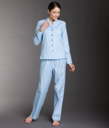Intimate Essentials® Flannel Pajama Set - Blue Mosaic