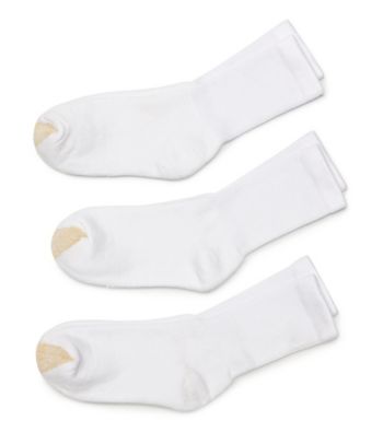 GOLD TOE® All Day Comfort Crew 3 Pack Socks - White