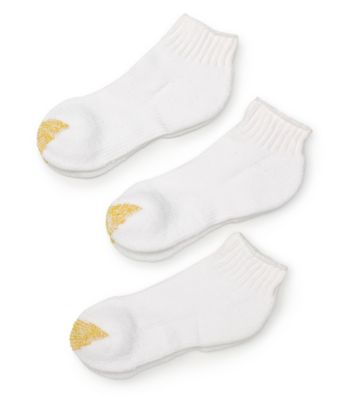 GOLD TOE® All Day Comfort Quarter 3 Pack Socks - White