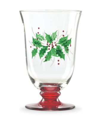 Gorham® Festive Holly Set of 4 All Purpose Glasses