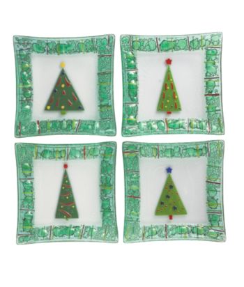 Gorham® Xmas Splendor Set of 4 Square Plates