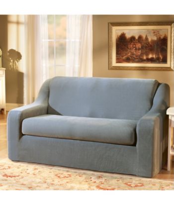 Sure Fit® Stretch Pique Sofa & Loveseat Separate Seat Slipcovers