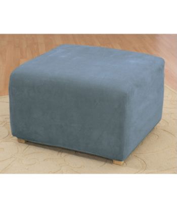 Sure Fit® Stretch Pique Ottoman Slipcover