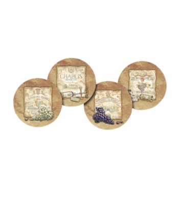 Thirstystone® Wine Labels 4-Pack Coasters