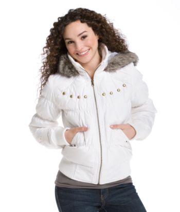 Hydraulic® Juniors' Studded Puffy Jacket - White