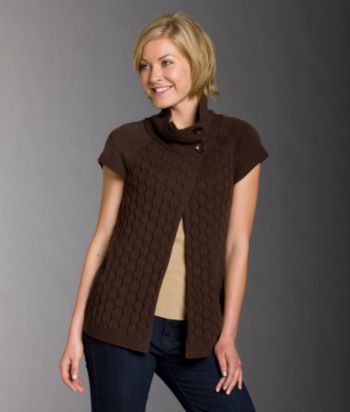 Izod® Mockneck Cardigan Sweater - Harvest Brown