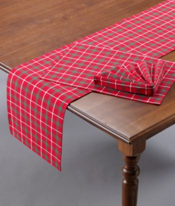 Yuletide Plaid Table Linens by LivingQuarters