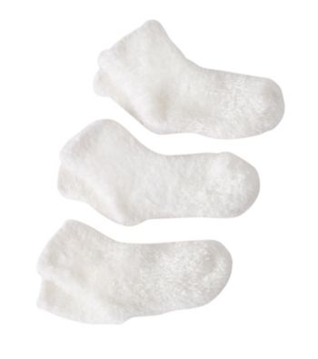 Cuddle Bear Baby Fuzzy Booties - White