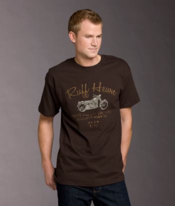 Ruff Hewn Men's Short Sleeve Screened T-Shirt - Dark Chocolate