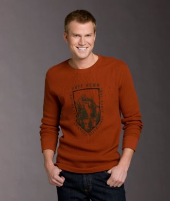 Ruff Hewn Men's Screened Thermal Crew - Vintage Spice Mountain