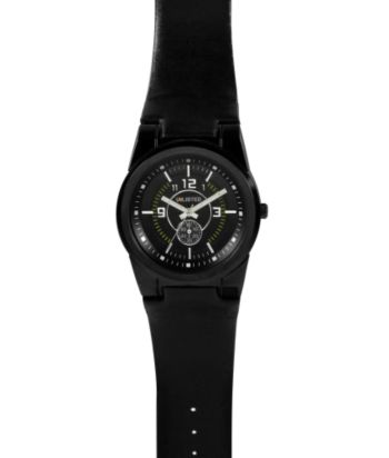 Unlisted by Kenneth Cole® Men's Round Case & Black Dial Watch