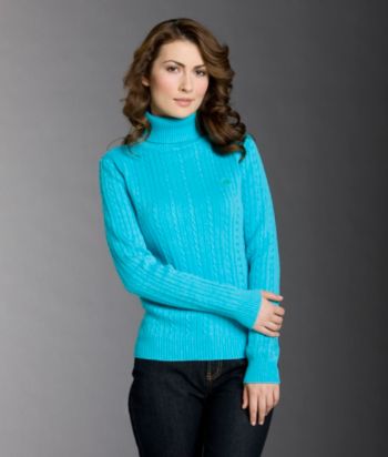 Izod® Solid Cable-knit Turtleneck Sweater