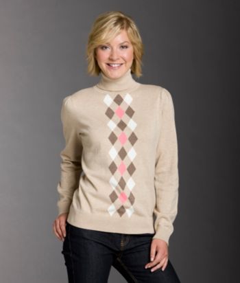 Izod® Center Argyle Turtleneck Sweater