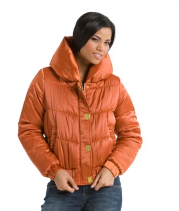 Baby Phat® Juniors' Puffy Jacket - Terracotta