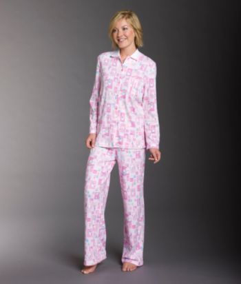 KN Karen Neuburger® Hot Coldture Boyfriend Pajama Set - Pink Snow Lady