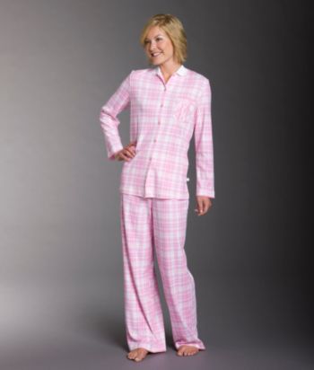 KN Karen Neuburger® Hot Coldture Boyfriend Pajama Set - Pink Plaid