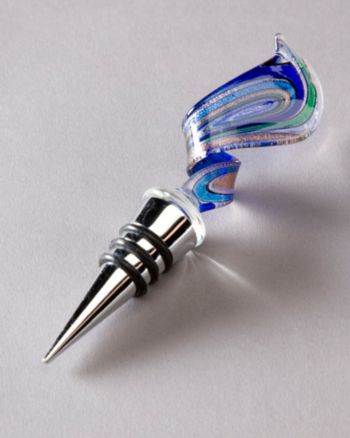 Vintage Royal Bottle Stopper - Blue Twist