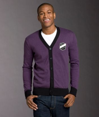 Sean John® Men's Solid Marled Blocked Cardigan Sweater