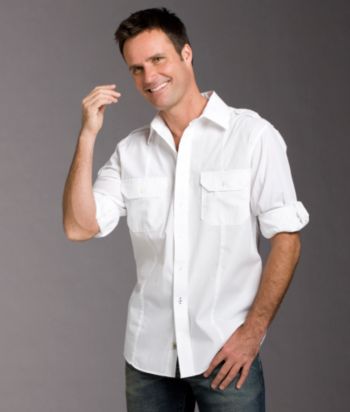 Izod® Men's Denim Shirt - White