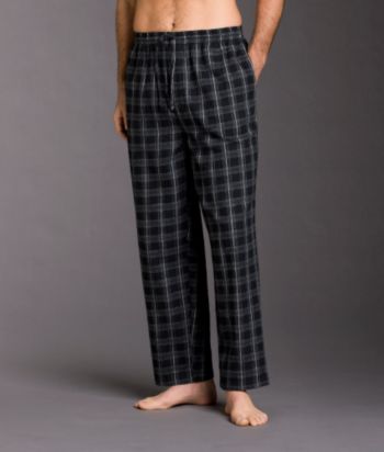 Nautica® Men's Stanwick Plaid Lounge Pants - Black/Red