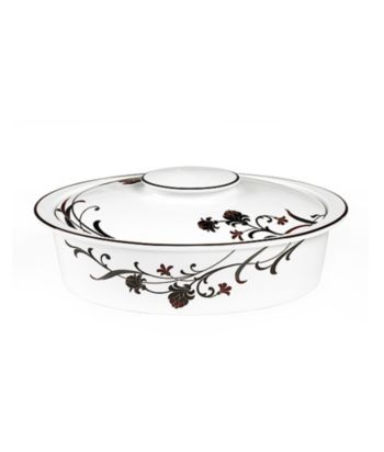 Mikasa® Cocoa Blossom Oval Covered Casserole