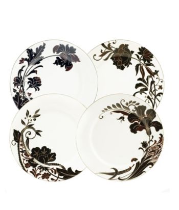 Mikasa® Cocoa Blossom Set of 4 Floral Accent Plates
