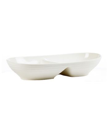 Mikasa® Swirl White Divided Dish