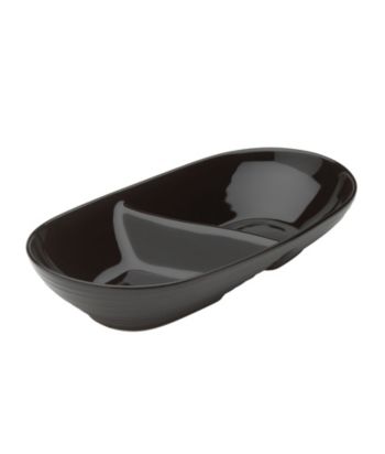 Mikasa 5048916 Swirl Black Divided Dish