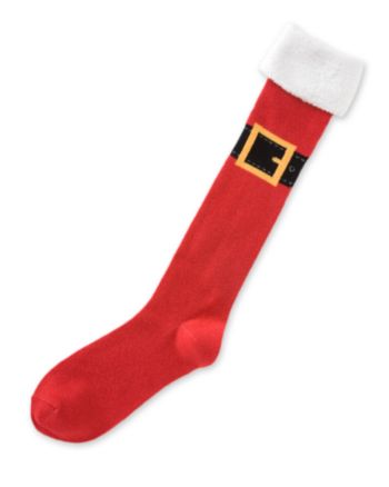 Soxland Santa Buckle Knee-high Socks - Red