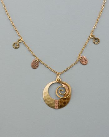 Silver Forest® Coil Necklace - Brown Multi Metal