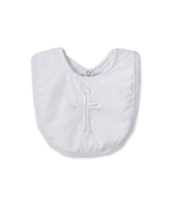 Elegant Baby® Baby Boys' Christening Bib - White
