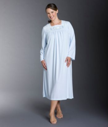 Miss Elaine® Plus Size Long Honeycomb Gown