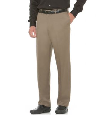 Savane® Men's Relaxed Fit Flat Front Hidden Comfort Chino