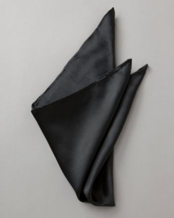 Kenneth Roberts Platinum® Men's Solid Pocket Square - Black