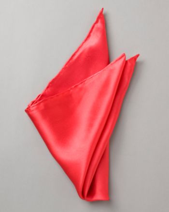 Kenneth Roberts Platinum® Men's Solid Pocket Square - Red