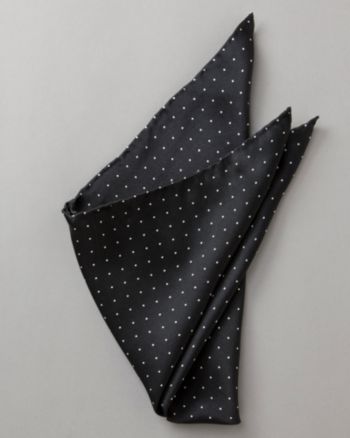 Kenneth Roberts Platinum® Men's Pindot Pocket Square - Black