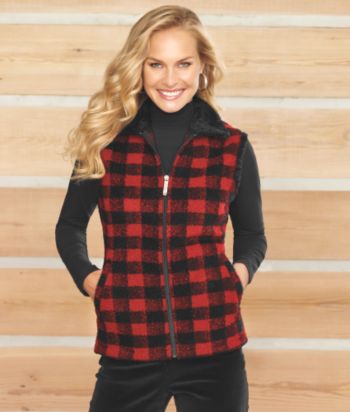 Woolrich Buffalo Plaid Vest - Red/Black