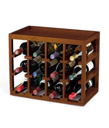 Wine Enthusiast 12 Bottle Cube-Stack Wine Rack