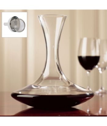 Wine Enthusiast Vivid Wine Decanter & Aerating Funnel Set