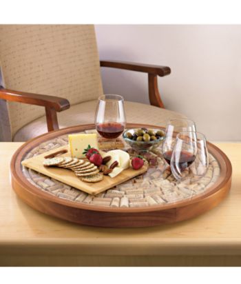 Wine Enthusiast Wine Cork Service Tray Trivet Kit