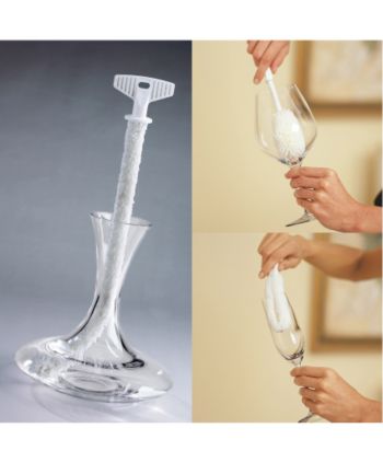 Wine Enthusiast Glassware & Decanter Cleaning Brush Set
